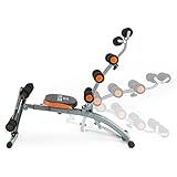 CAPITAL SPORTS Sixish Core Bauchtrainer Body-Trainer (pulverbeschichteter Stahl, drehbarer Sitz, stoßfangende Polsterung, individuelle Anpassung durch Stecksicherungen) silber-orange oder silber - 2