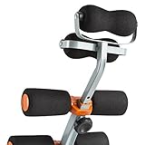 CAPITAL SPORTS Sixish Core Bauchtrainer Body-Trainer (pulverbeschichteter Stahl, drehbarer Sitz, stoßfangende Polsterung, individuelle Anpassung durch Stecksicherungen) silber-orange oder silber - 3