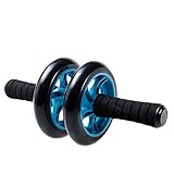 DXP Bauchtrainer Roller AB Wheel mit Knie Pad Bauchroller Fitnessworkout für die Bauchmuskeln Neu DJFL01 Blau - 3