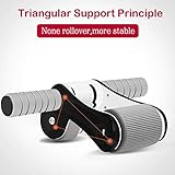 GANZTON Abdominal Trainer Bauchtrainer Dreieckstütze Design Abdominal Roller Ab Trainer Rad Wheel Core Abdominal Bauchroller Workout Fitness Exerciser Mit Kniepolster für Body Fitness Krafttraining Yoga Gymnastik - 4