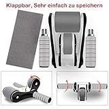 GANZTON Abdominal Trainer Bauchtrainer Dreieckstütze Design Abdominal Roller Ab Trainer Rad Wheel Core Abdominal Bauchroller Workout Fitness Exerciser Mit Kniepolster für Body Fitness Krafttraining Yoga Gymnastik - 6