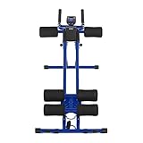 Klarfit AB Cruncher Bauchtrainer Fitnesstrainer (stabile Metallschiene mit Leichtlauf-Rollsystem, vier Trainingsstufen, Trainingscomputer mit Stoppuhr, Kalorienrechner und Bewegungszähler) schwarz oder blau - 2