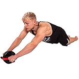 C.P. Sports Trainingshilfen Bauchroller mit Bremse, Schwarz/Rot, One size, 38794 - 2