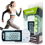 NAKOSITE-Genauer 3D Schrittzähler, Kalorienzähler, mit Fitness eBook. 30 Tage Speicher nicht 7. Meilen oder kilometerzähler mit Clip & Gurt. Pedometer mit Trainings-Modus, Tägliche Leistung Monitor, konstruiert mit Tri-Axis Technik, digitales leicht zu lesende Anzeige, Weiß. - 5
