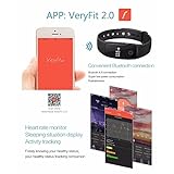 FANCY CHERRY® Bluetooth Smart Armband, Schrittzähler, Fitnessarmband mit Herzfrequenzmesser, Fernbedienungskamera, Schlafanalyse - 6