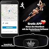 BLUETOOTH 4.0 und ANT+ BRUSTGURT für RUNTASTIC, WAHOO, STRAVA App, für iPhone 4S/5/5C/5S/6/6S/6+ Android – BerryKing Premium Herzfrequenz Messer / Sensor ANT+ & Bluetooth 4.0 für Garmin, TomTom, iPhone, Android Heartbeat - 2