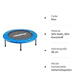 Relaxdays Fitness Trampolin, Durchmesser, Indoortrampolin, belastbar bis 100 kg, Fitness und Ausdauertraining, blau - 8