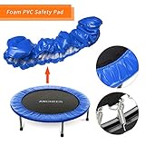 Ancheer Trampolin,Indoortrampolin,Gartentrampolin,Belastbarkeit ca. 100 kg, 6-8 stabile Füße + Sicherheitspolster rundherum,viermal gefaltet,hälfte gefaltet ,nicht gefaltet,Durchmesser Ø ca. 91-137cm - 5