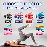 Gymnastikbänder Set Widerstandsbänder – Loop Gummi Fitnessbänder (5) – KOSTENLOSES EBOOK – Gymnastikband Übungsband Fitnessband Widerstandsband Miniband für Crossfit Pilates Fitness Muskelaufbau Yoga und Therapie – Training für Ihren Körper Beinen Hintern - 8