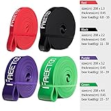 [Resistance Band] FREETOO® Fitnessbänder professionelle Latex Widerstand Bänder Pull-Up Bänder Klimmzughilfe für Bodybulding/Yoga/ Krafttraining/CrossFit in 4 Stärken - 3