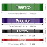 [Resistance Band] FREETOO® Fitnessbänder professionelle Latex Widerstand Bänder Pull-Up Bänder Klimmzughilfe für Bodybulding/Yoga/ Krafttraining/CrossFit in 4 Stärken - 5