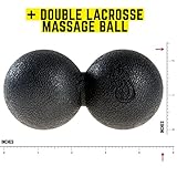 TeamSoda Fitness Massage-Set: 2 in 1 Faszienroller + doppelter Lacrosse Massageball + Massage Roller Stick - 7