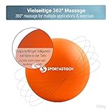 Premium Massageball Set “Deep Relax” von Sportastisch :: 2 hochwertige Massagebälle im Set: Einzelball und Duoball :: in geprüfter Qualität :: verschiedene Zonen :: mittlerer Härtegrad, ideal für Einsteiger oder Fortgeschrittene :: ideal zur Behandlung schmerzender Faszien :: optimales Training für Rücken, Wirbelsäule, Arm und Schultern: inklusive 3 Jahren Sportastisch Produktgarantie - 4