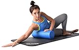 KAWANYO Pilatesrolle Faszienrolle Physio Fitness Yoga Massage Rolle 45 cm blau - 4