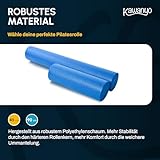 KAWANYO Pilatesrolle Faszienrolle Physio Fitness Yoga Massage Rolle 45 cm blau - 6