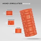 Plemo Foamroller Fitness Schaumstoffrollen Fester und Sanft Strukturierter Muskelroller für Physiotherapie / Training / Stretching und Gymnastik, Anti-Rutsch-Design (Organge) - 2