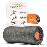 Relaxroll ® (Das Original) Faszienrolle, BLACK edition ROLLE 100% Made in Germany, inkl. Übungs-DVD und Übungs-Flyer