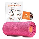 Relaxroll ® (Das Original) Faszienrolle, pink/orange 100% Made in Germany, inkl. Übungs-DVD und Übungs-Flyer