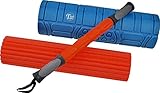 TripleRoll Blue »3 in 1« — Massagerolle zur Selbstmassage — Faszienrolle — Trigger Point Stick — Foam Roller — Faszien-Set für Fitness Pilates Yoga — Top-Qualität mit 9 unterschiedlichen Zonen in 3 Härtegraden — ETWAS HÄRTER als unsere »TripleRoll Black 3 in 1« — besonders geeignet für bereits gut trainierte Menschen — optimale Länge 45 cm — incl. Übungsvideos für Rücken, Beine, Arme usw. für Anfänger und Fortgeschrittene — minimale umweltfreundliche Verpackung — 10 Jahre Garantie - 3