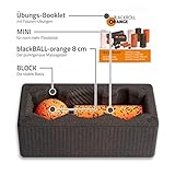 Blackroll Orange (Das Original) BLOCK für Yoga mit Massageball blackBALL-orange und kleiner Faszienrolle MINI. Mehr Anwendungsmöglichkeiten bei der Selbstmassage und beim Faszien Training. Bringt verklebte Faszien in Bewegung und stimuliert Trigger-Punkte - 2