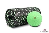 Blackroll Das Original - Standard Faszienrolle schwarz-grün + Ball 12 cm grün