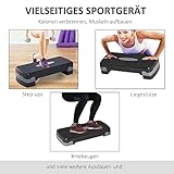 Homcom® Steppbrett Aerobic Fitness Heimtrainer Stepper höhenverstellbar - 4