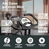 skandika Foldaway X-1000 Fitnessbike zusammenklappbar mit Multifunktionscomputer, Handpulssensoren, 8-stufige manuelle Widerstandseinstellung und Transportrollen - 2