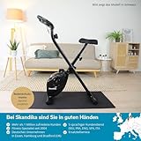 skandika Foldaway X-1000 Fitnessbike zusammenklappbar mit Multifunktionscomputer, Handpulssensoren, 8-stufige manuelle Widerstandseinstellung und Transportrollen - 6