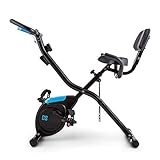 CAPITAL SPORTS Azura 2 X-Bike Ergometer Heimtrainer für Ausdauertraining und Cardio (3kg Schwungmasse, 8-stufiger Widerstand, faltbar, max. 100 kg, mit Trainingscomputer) in schwarz blau - 3