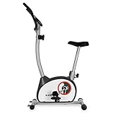 Klarfit MOBI-Basic-10 Fitnessbike Heimtrainer Ergometer (Tretsystem: 4kg Schwungrad mit magnetischem Bremssystem, stufenlos einstellbarer Widerstand, Trainingscomputer mit LCD-Display, belastbar bis 100kg) silber oder weiß - 5