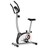 Klarfit MOBI-Basic-10 Fitnessbike Heimtrainer Ergometer (Tretsystem: 4kg Schwungrad mit magnetischem Bremssystem, stufenlos einstellbarer Widerstand, Trainingscomputer mit LCD-Display, belastbar bis 100kg) silber oder weiß - 6