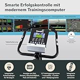 skandika Ergometer Atlantis SF-1600 mit App Steuerung und iConsole Trainingskontrolle, Körperfettmessung, 10 kg Schwungmasse, 32-stufige elektronische Widerstandseinstellung, schwarz/blau - 2