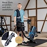 skandika Ergometer Atlantis SF-1600 mit App Steuerung und iConsole Trainingskontrolle, Körperfettmessung, 10 kg Schwungmasse, 32-stufige elektronische Widerstandseinstellung, schwarz/blau - 6