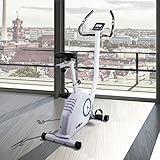 Klarfit MOBI SUPREME Fitnessbike Heimtrainer Ergometer (Trainingscomputer mit LCD-Display, Pulsmesser, 8kg Schwungrad mit magnetischem Bremssystem, 16 Widerstandsstufen, belastbar bis 120 kg) weiß - 2