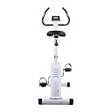 Klarfit MOBI SUPREME Fitnessbike Heimtrainer Ergometer (Trainingscomputer mit LCD-Display, Pulsmesser, 8kg Schwungrad mit magnetischem Bremssystem, 16 Widerstandsstufen, belastbar bis 120 kg) weiß - 5