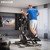 MAXXUS® CROSSTRAINER CX 4.3f, klappbar, mit elliptischem Bewegungsablauf (Ellipsentrainer), 26kg Schwungmasse, 51cm Schrittlänge. Platzsparend und stabil. Ideal für die Wohnung und kleine Trainingsräume. Transportrollen, Trainingsprogramme, HRC-Programme, Userprogramm, elektr. gesteuertes Magnetbremssystem, flache, elliptische Laufbewegung, robuster Stahlrahmen - 6