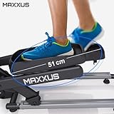 MAXXUS® CROSSTRAINER CX 4.3f, klappbar, mit elliptischem Bewegungsablauf (Ellipsentrainer), 26kg Schwungmasse, 51cm Schrittlänge. Platzsparend und stabil. Ideal für die Wohnung und kleine Trainingsräume. Transportrollen, Trainingsprogramme, HRC-Programme, Userprogramm, elektr. gesteuertes Magnetbremssystem, flache, elliptische Laufbewegung, robuster Stahlrahmen - 8