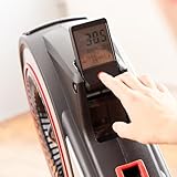 SportPlus Turbinen Rudermaschine, Computer inkl. 5 kHz Pulsempfänger, bis 150 kg Benutzergewicht, klappbar, geprüft nach EN ISO 20957-1/EN 957-7, Studioklasse - 6