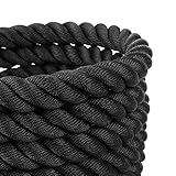 Femor 9/12/15M Schwarz Fitness Tau Trainingsseil Schlagseil Battle Rope Schlangenseil ∅ 3.8cm – mehr Stabilität - 5