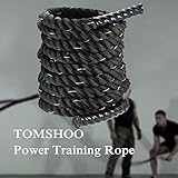 TOMSHOO Battle Ropel Sportseil Übung Fitness 38mm Seildurchmesser 10m / 12m/15 m - 5