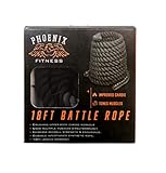 Phoenix Fitness Unisex 10 m Battle Rope, Schwarz, 10 m - 3