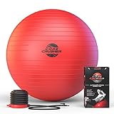 Fitness Gymnastikball 65 cm mit Pumpe, für Abs-Stabilität & Klang aus Anti-Burst-Material für die Fitness Yoga Pilates &-Ebook inklusive, mit 20 Core Zerkleinern von Übungen & Workouts