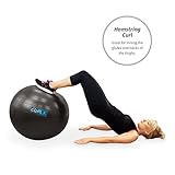 Gymnastikball, GoFLX 55cm / 65cm / 75cm Deluxe Anti Burst Fitnessball, Sitzball und Pezziball in einem – für Fitnessübungen, Yoga, Pilates oder als Bürostuhl – mit Pumpe - 5