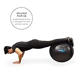 Gymnastikball, GoFLX 55cm / 65cm / 75cm Deluxe Anti Burst Fitnessball, Sitzball und Pezziball in einem – für Fitnessübungen, Yoga, Pilates oder als Bürostuhl – mit Pumpe - 6