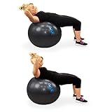 Gymnastikball, GoFLX 55cm / 65cm / 75cm Deluxe Anti Burst Fitnessball, Sitzball und Pezziball in einem – für Fitnessübungen, Yoga, Pilates oder als Bürostuhl – mit Pumpe - 7