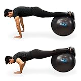 Gymnastikball, GoFLX 55cm / 65cm / 75cm Deluxe Anti Burst Fitnessball, Sitzball und Pezziball in einem – für Fitnessübungen, Yoga, Pilates oder als Bürostuhl – mit Pumpe - 8