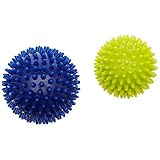 HUDORA Fitness Massageball 2 Stück, Blau/Gelb, 9, 76769 - 2