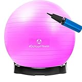 Gymnastikball »Pluto« inklusive Ballschale / Robuster Sitzball und Fitnessball von 55 cm bis 85 cm / verschiedene Größen und Farben (pink blau rot türkis grün schwarz)