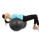 Peanut Ball Gymnastikball Therapie Rolle Physioroll Physio Rolle Seat Ball Erdnussball Fitnessball inkl. Pumpe, TRIDEER 2000lbs Maximalbelastbarkeit Anti-Burst. Als Geburtsball, für physikalische Therapien, Yoga, Fitness, Übungen, zur Stärkung der Muskulatur und sogar für das Hundetraining kann er eingesetzt werden. (Größen: 45cm / 50cm Farben: schwarz / grün) - 2