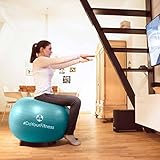 Ballschale für Gymnastikbälle / Fitnessbällle ab 55cm bis 85cm in schwarz / robuste Konstruktion und erhöhte Sicherheit durch weniger Rutschen - 3